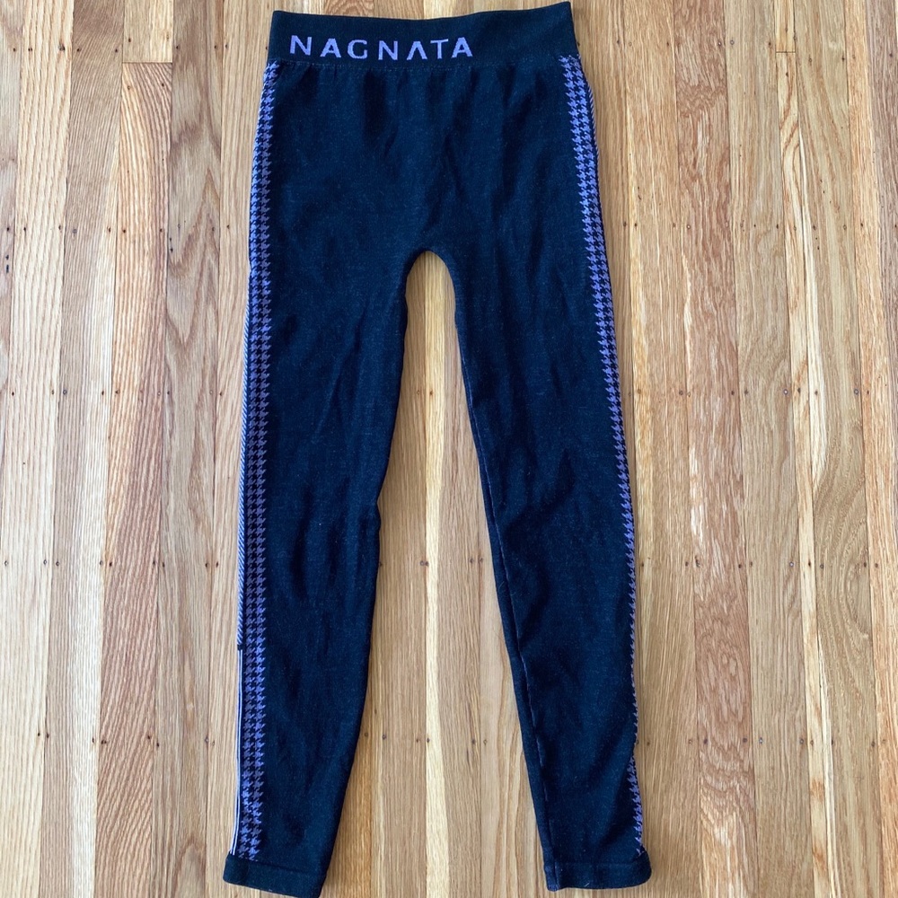 Nagnata Black and Purple Leggings